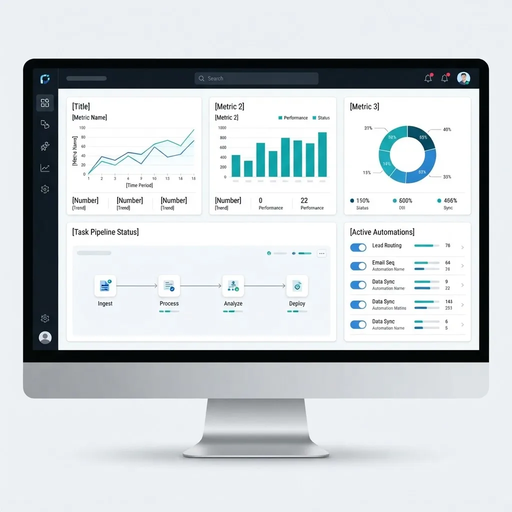 AI workflow automation dashboard interface