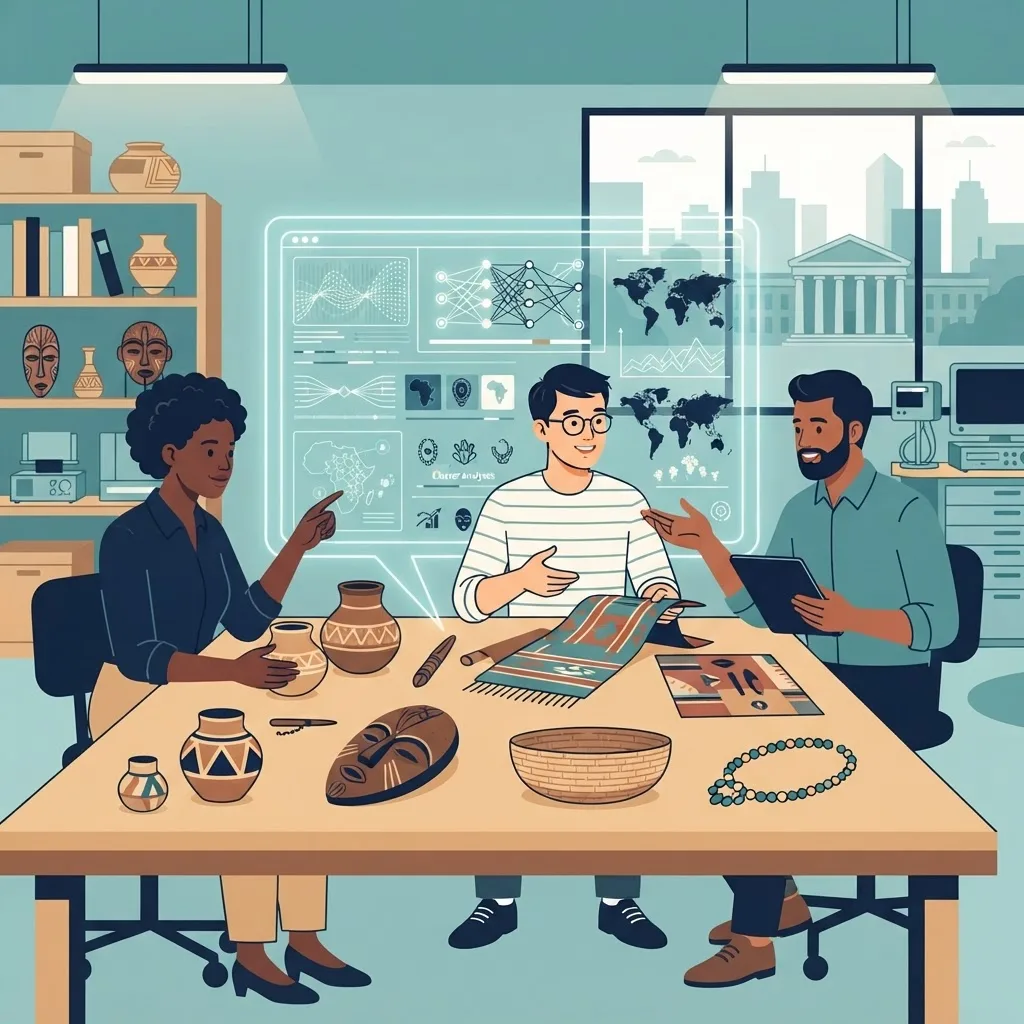 Anthropologists studying human culture with AI support