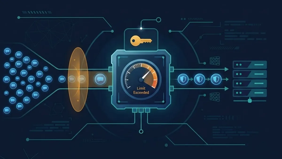 API security and rate limiting controls illustration