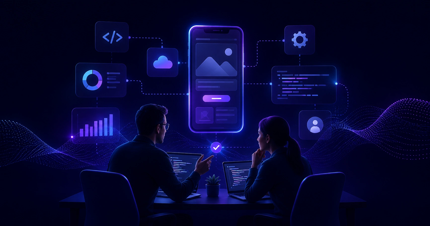 Application development consultant explaining system architecture to a development team