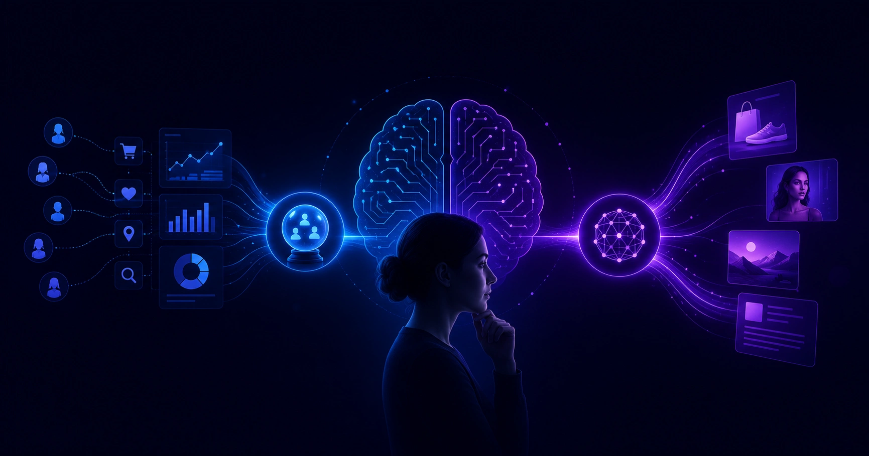 AI and consumer behavior overview illustration