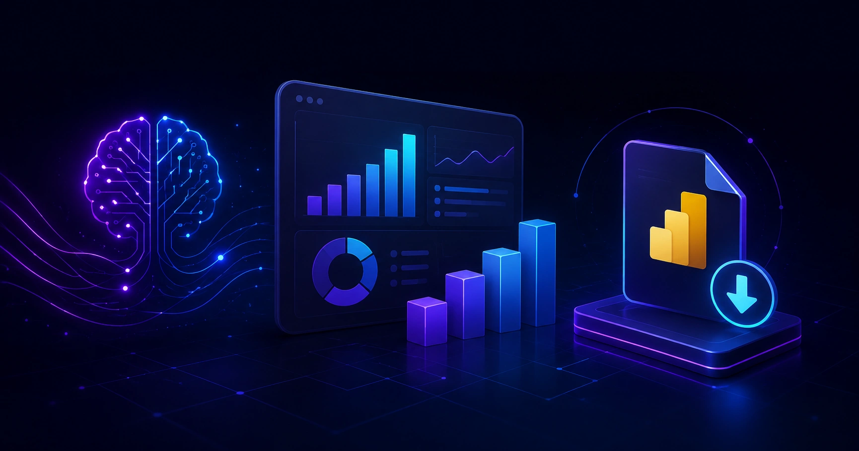 Artificial intelligence integrated with a Power BI analytics dashboard