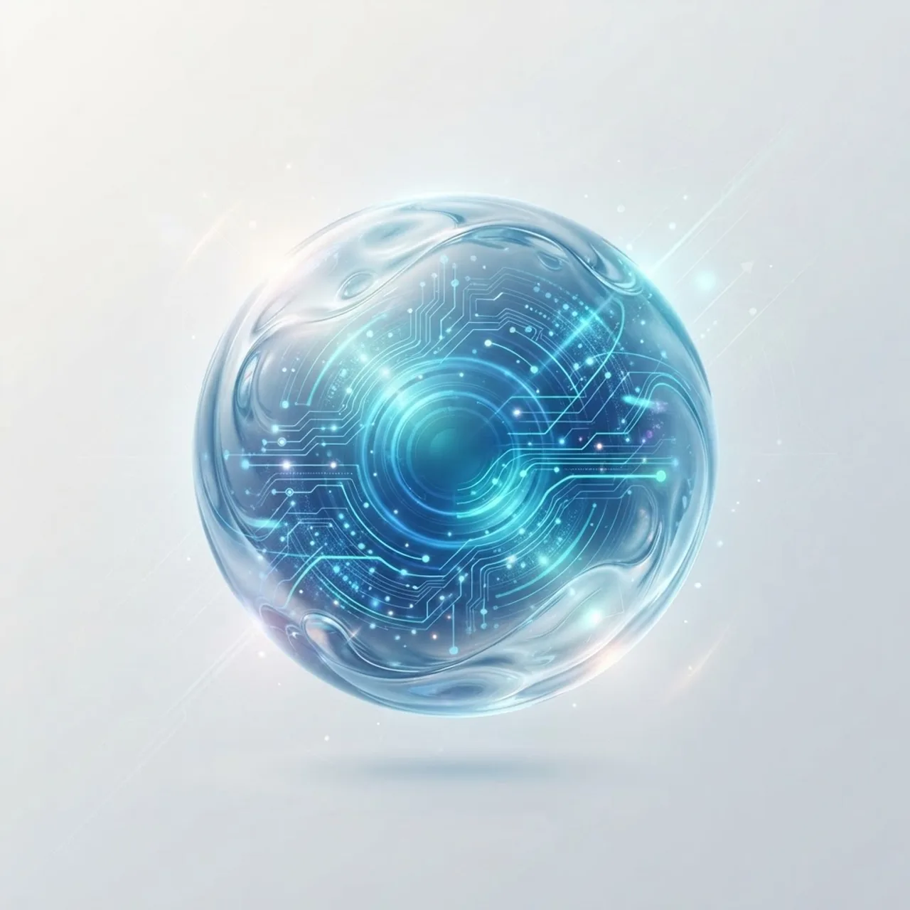 Artificial liquid intelligence overview illustration