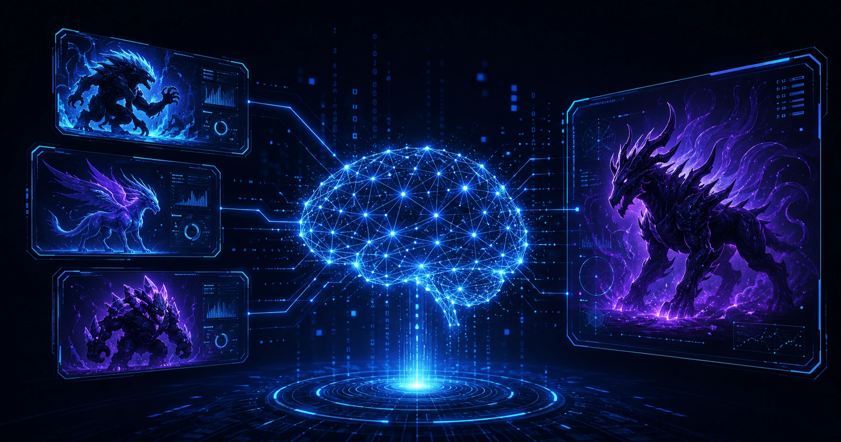 Artificial intelligence playing a creature battle game