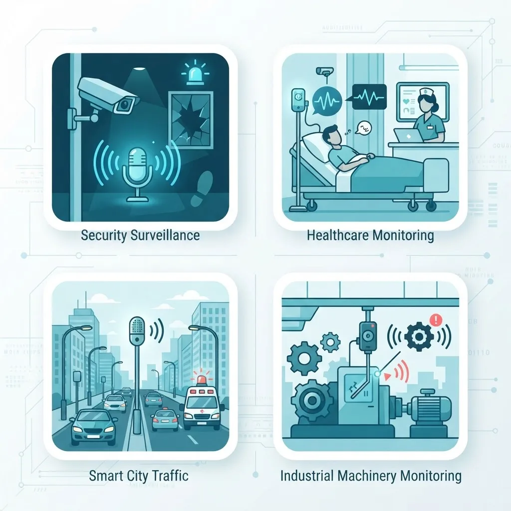Real-world use cases of audio event detection across industries