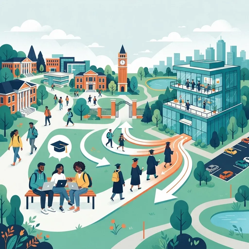 University research campus feeding an AI talent pipeline into Austin employers