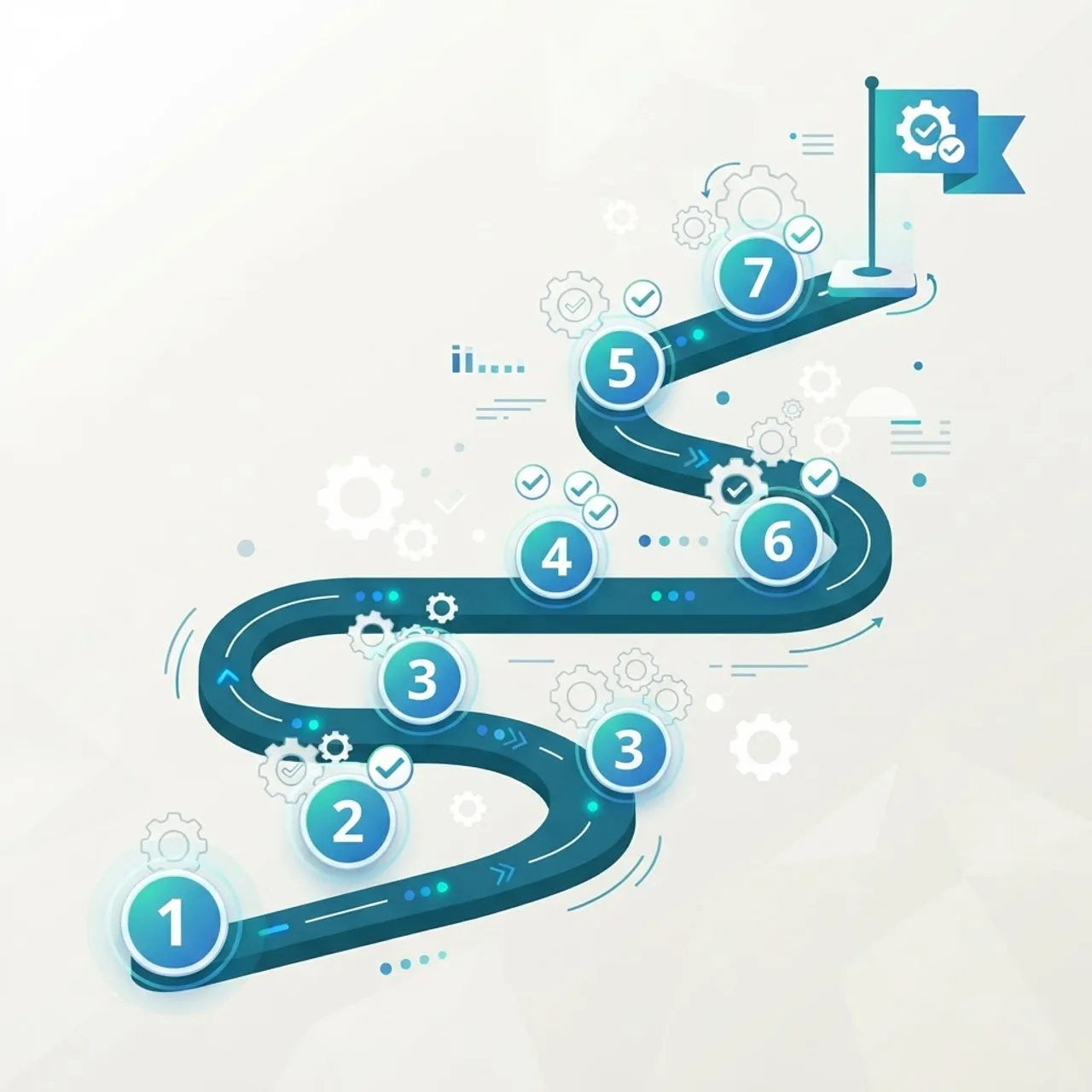 Automation implementation roadmap with milestone markers