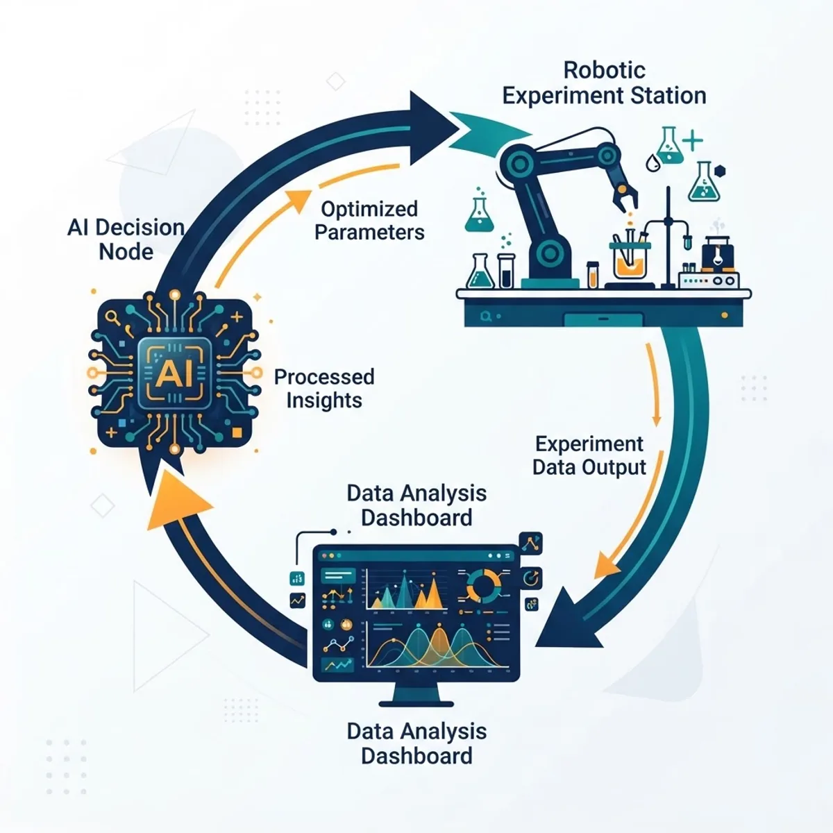 Autonomous chemistry research feedback loop