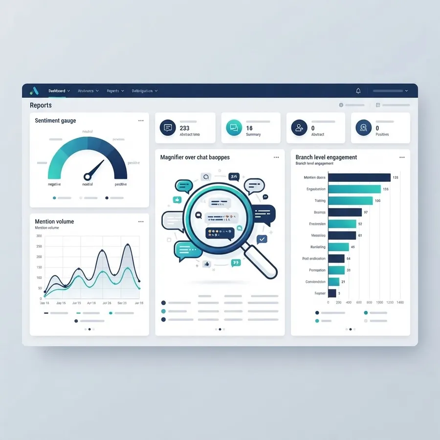 Social listening and analytics reporting for banking brands