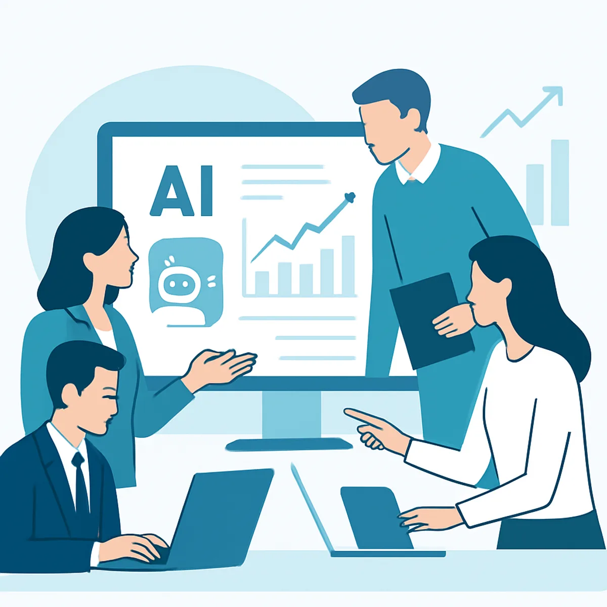AI business applications illustration