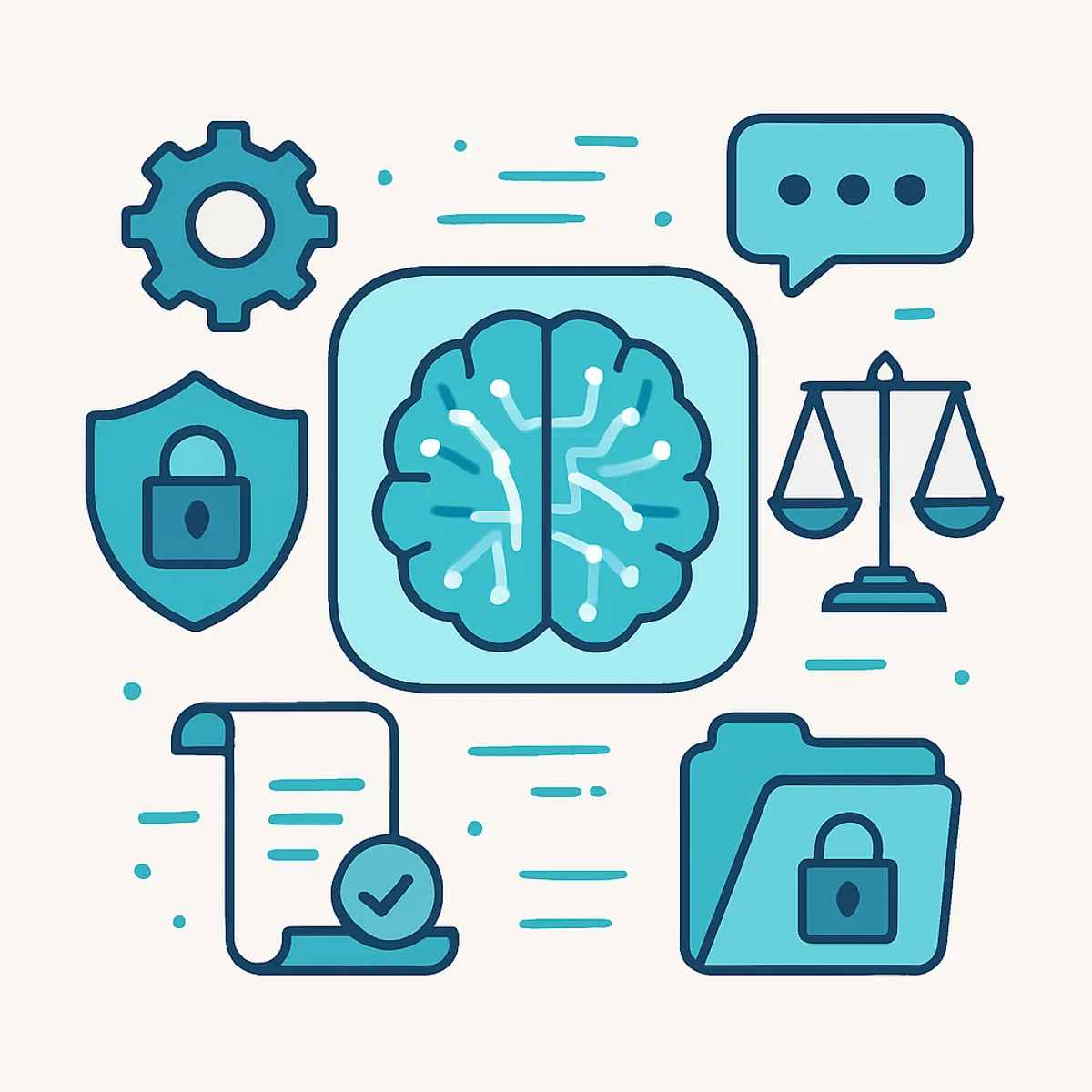 AI ethics and data privacy illustration