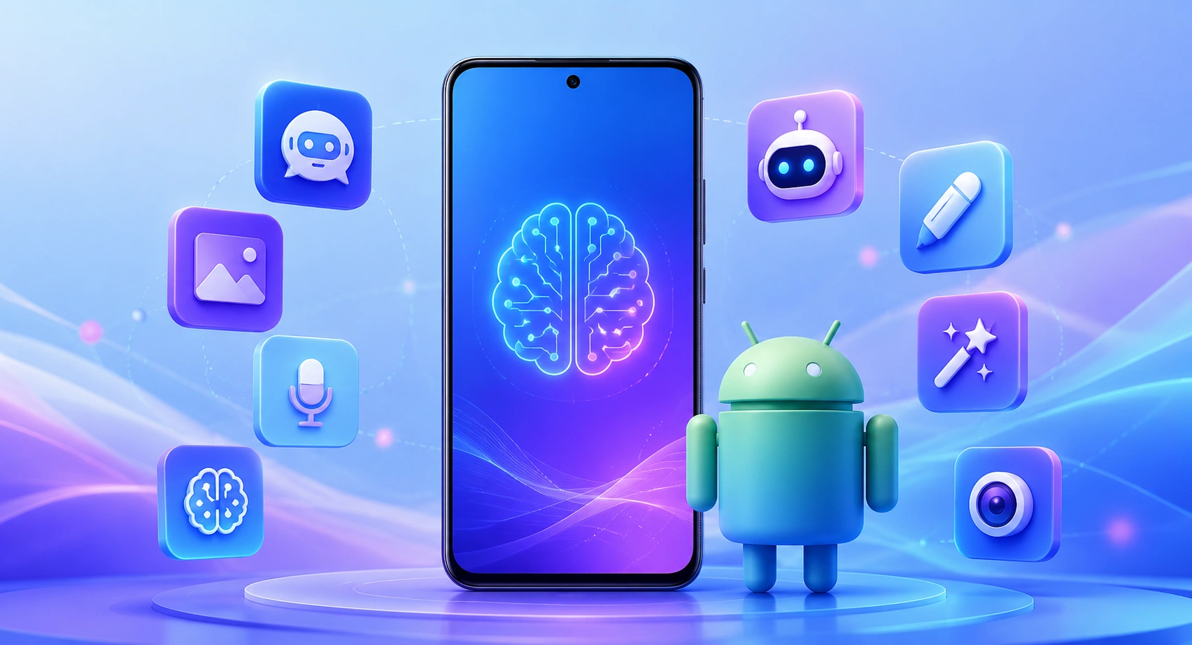 Best AI apps for Android displayed on a smartphone screen