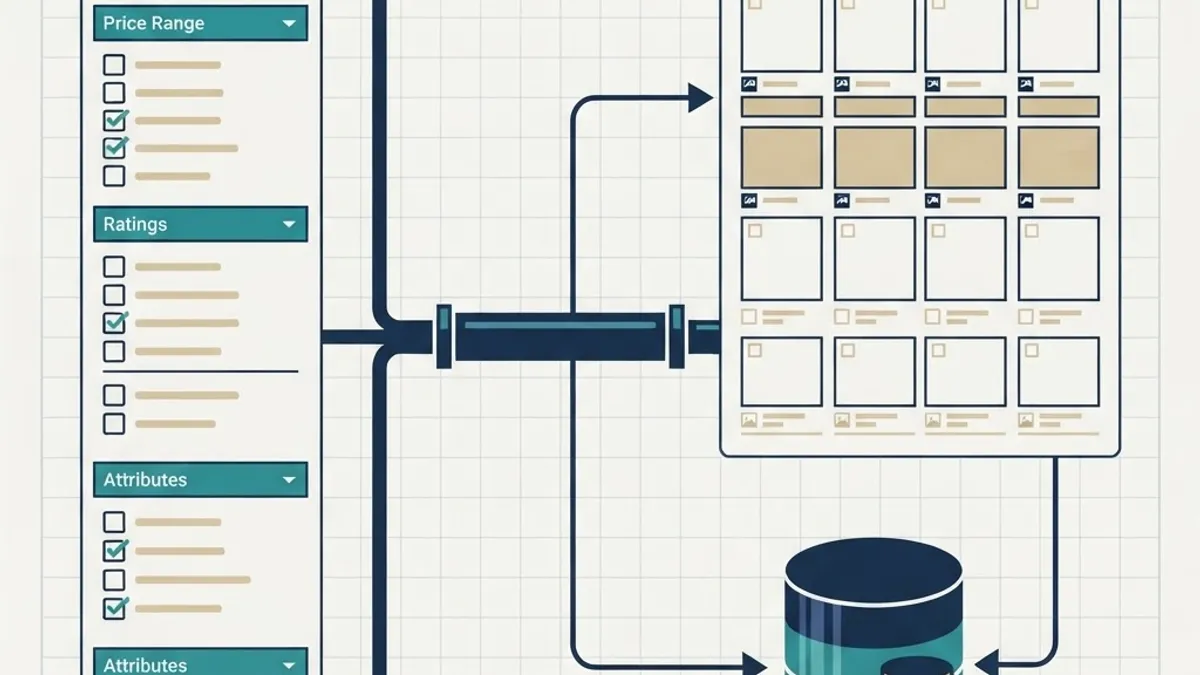 BigCommerce faceted search filter architecture