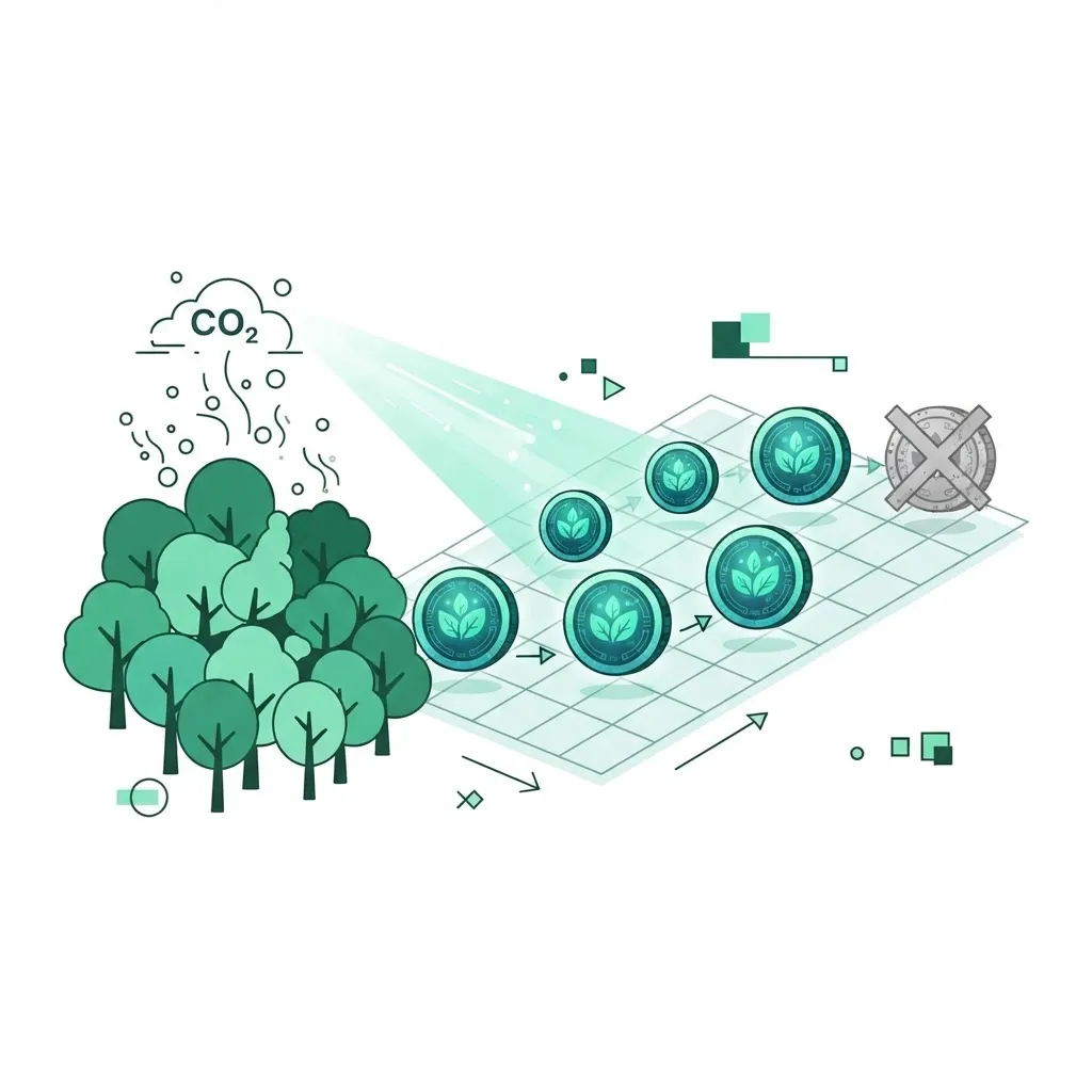 Blockchain carbon credit tokenization
