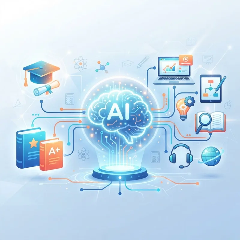 Futuristic concept of AI in the future of education