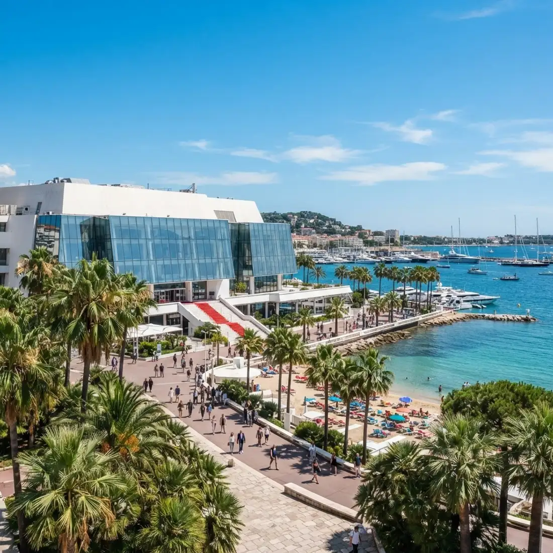 Palais des Festivals venue in Cannes hosting the AI festival