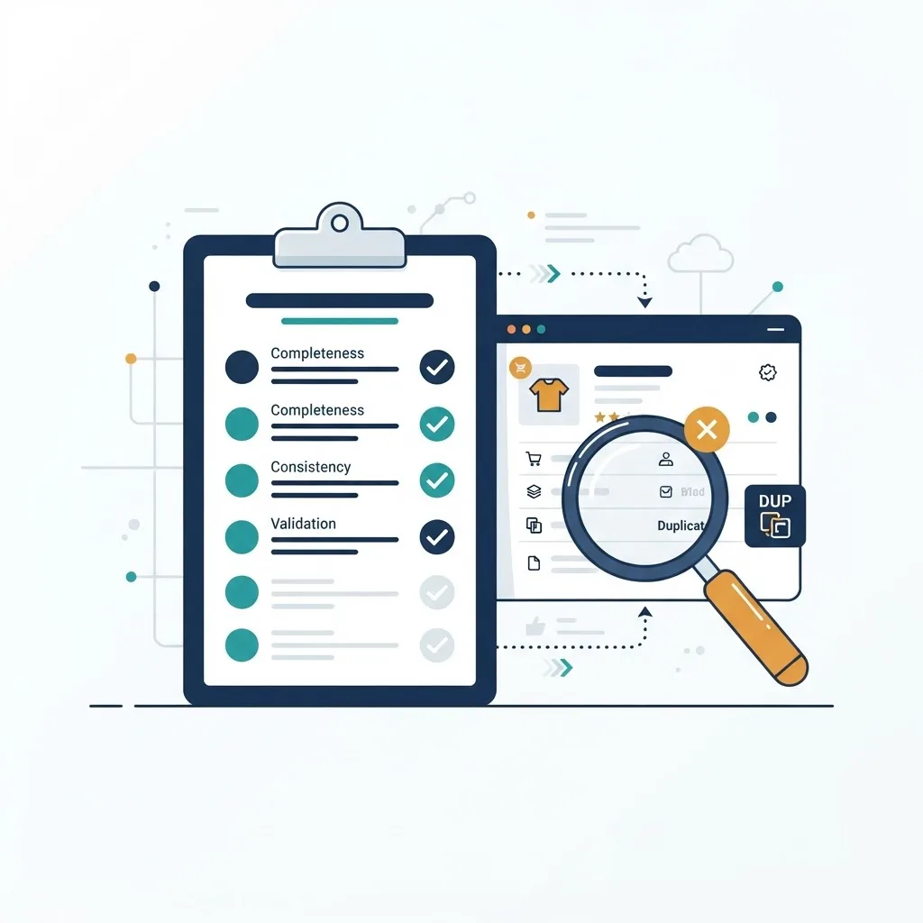 Catalog data quality audit checklist illustration