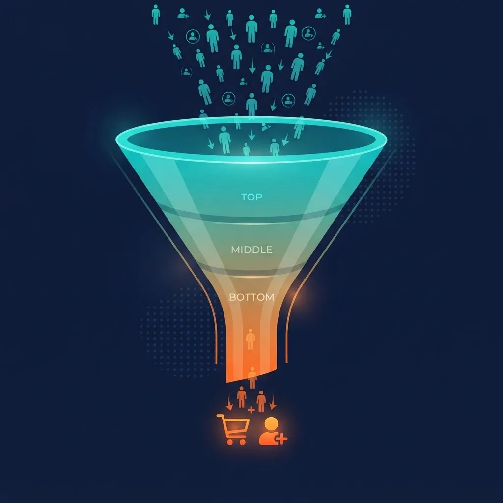 Conversion funnel for AI referral visitors