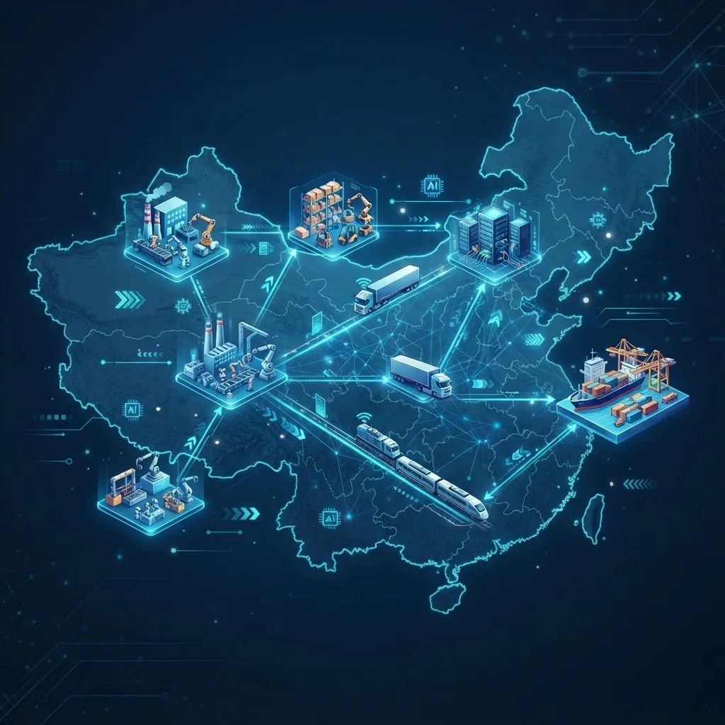 Overview of connected AI supply chain nodes in China