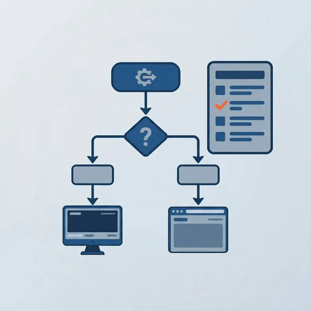 Choosing between a desktop and web application checklist