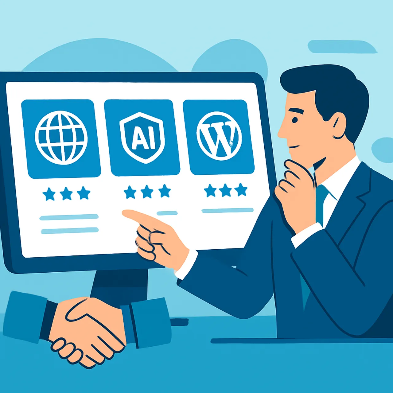 Choosing the right internet services company with AI and WordPress