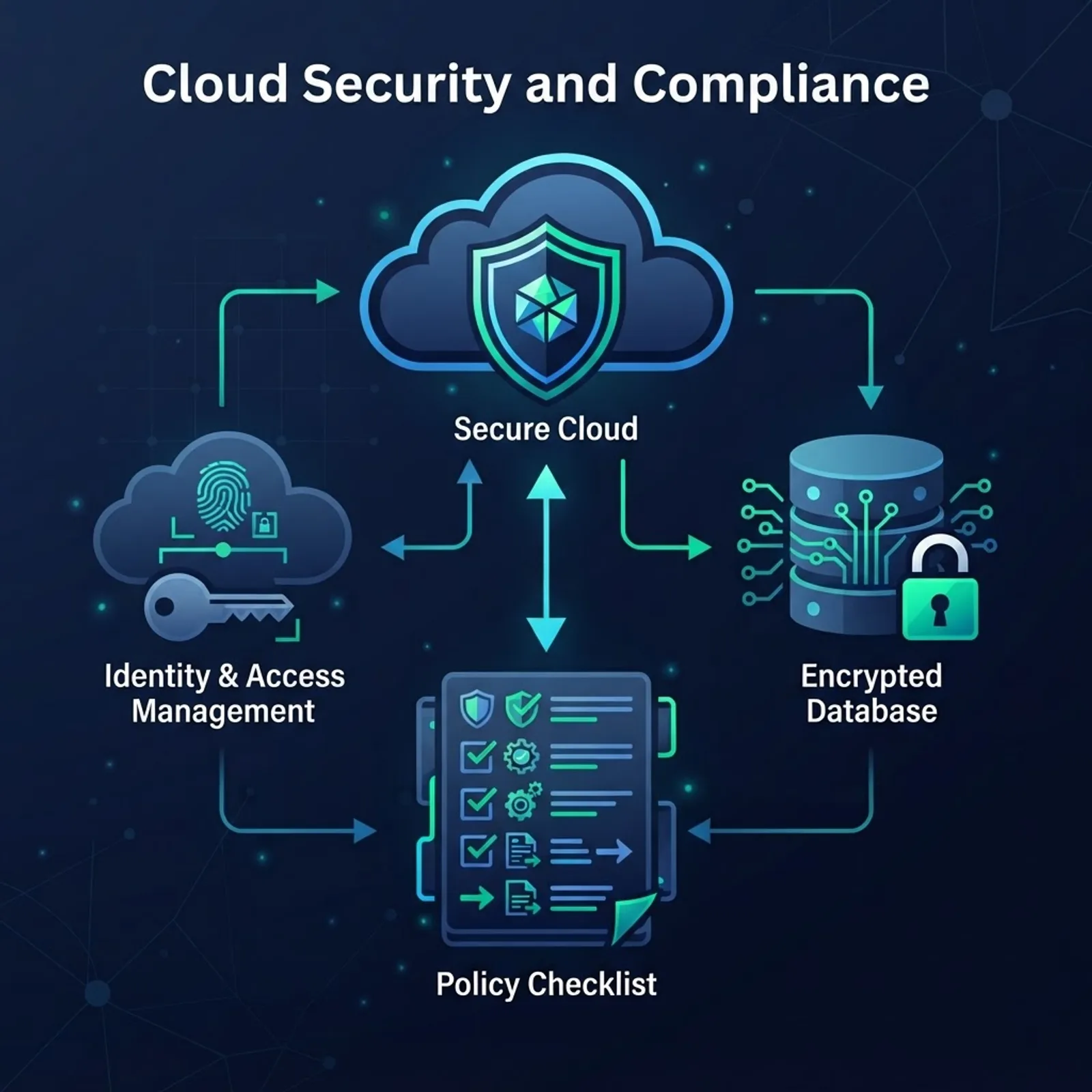 Cloud security and compliance controls illustration