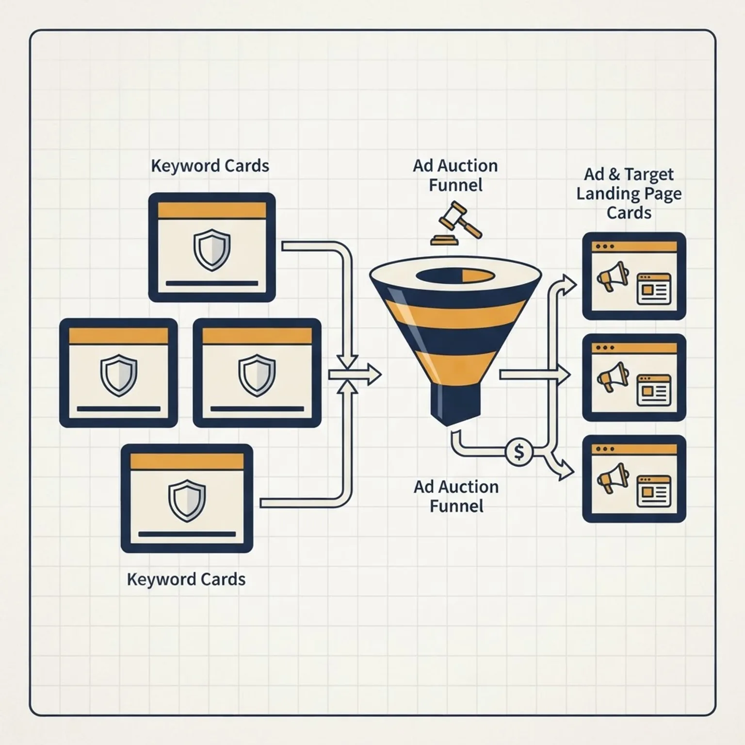 Competitor brand keywords Google Ads strategy diagram