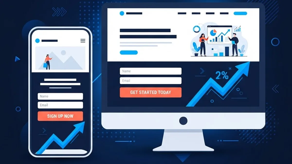 Conversion focused landing page design