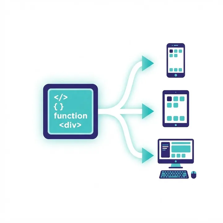 Cross platform development sharing one codebase across devices