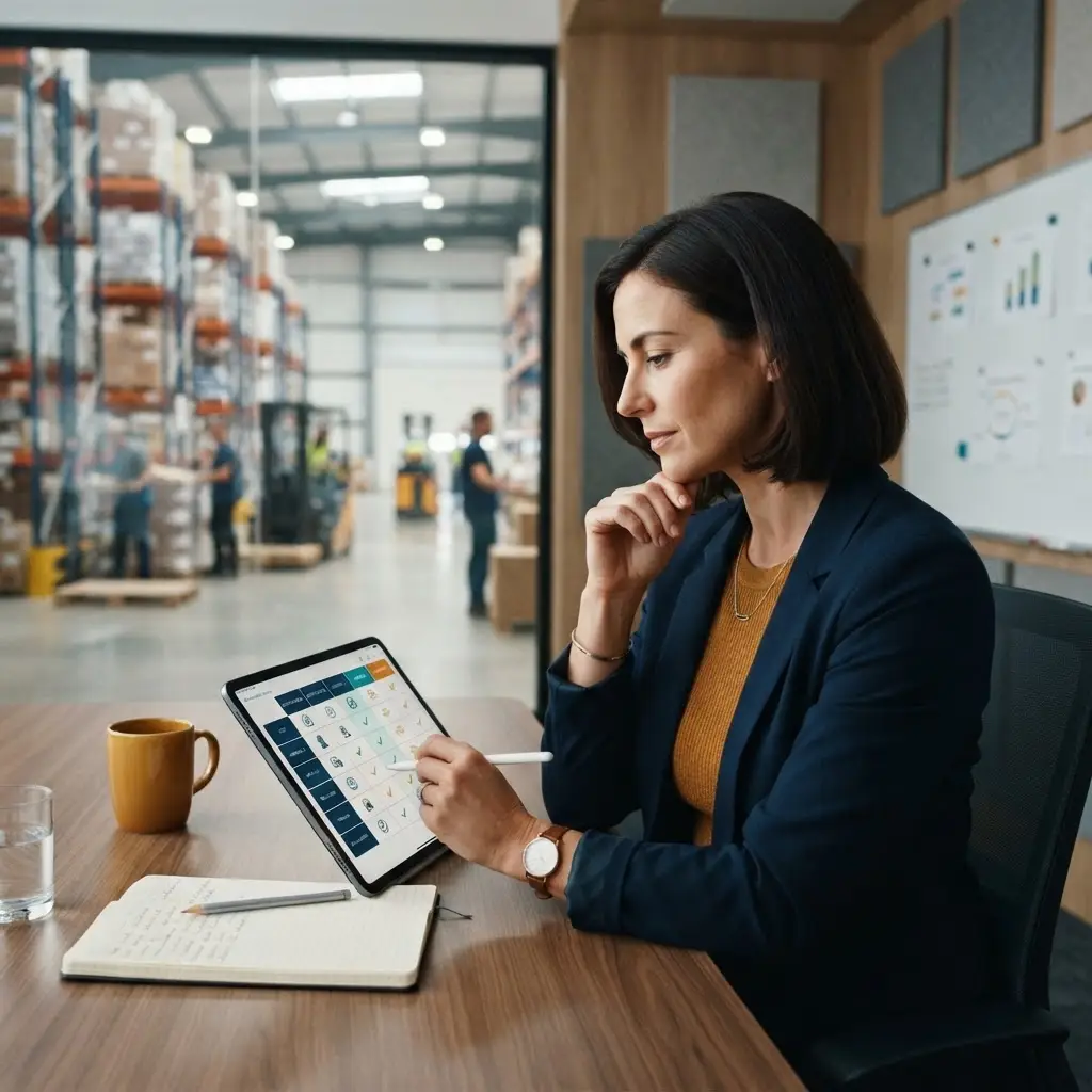 Supply chain leader completing a CSAI decision checklist
