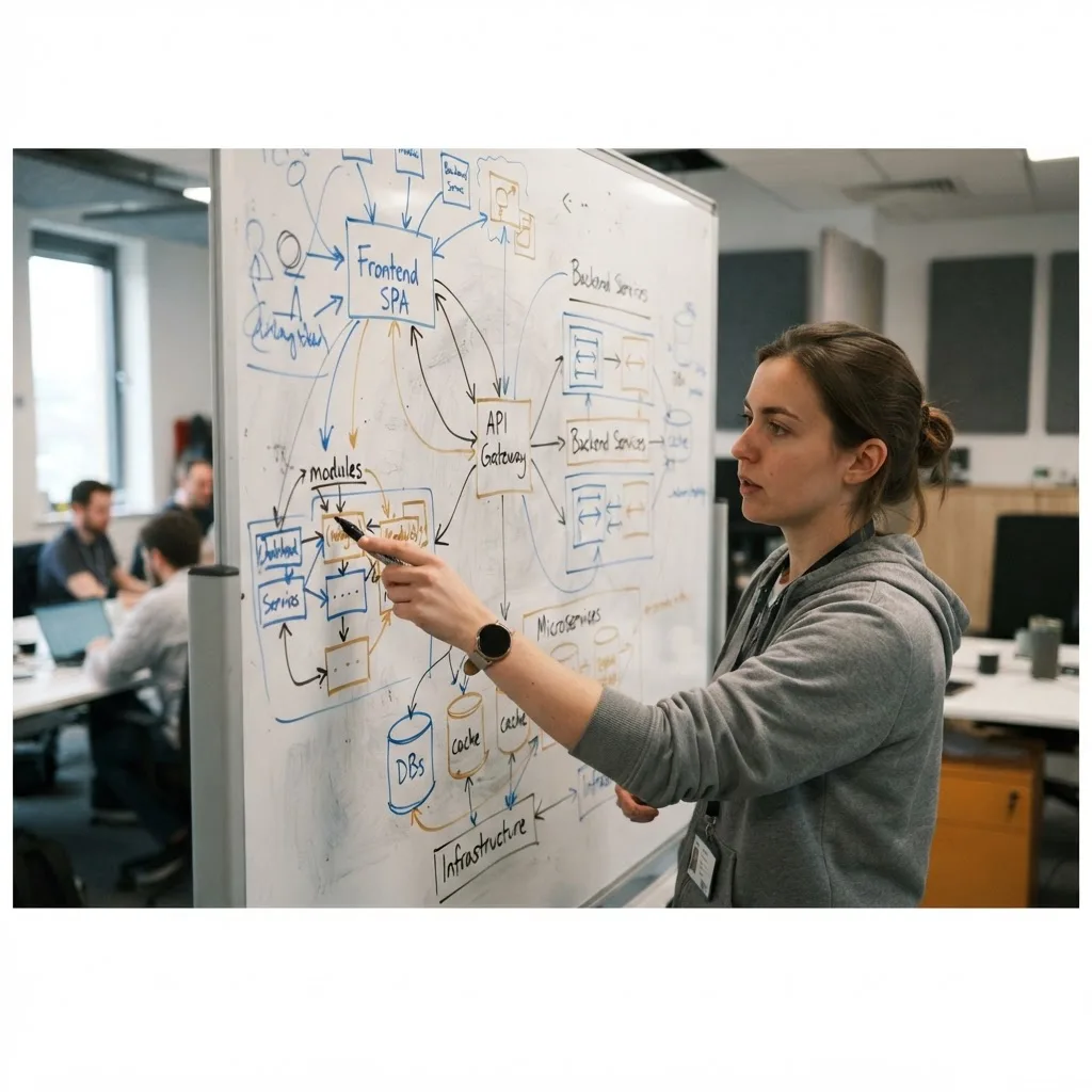 Architecture planning for customized application software on a whiteboard