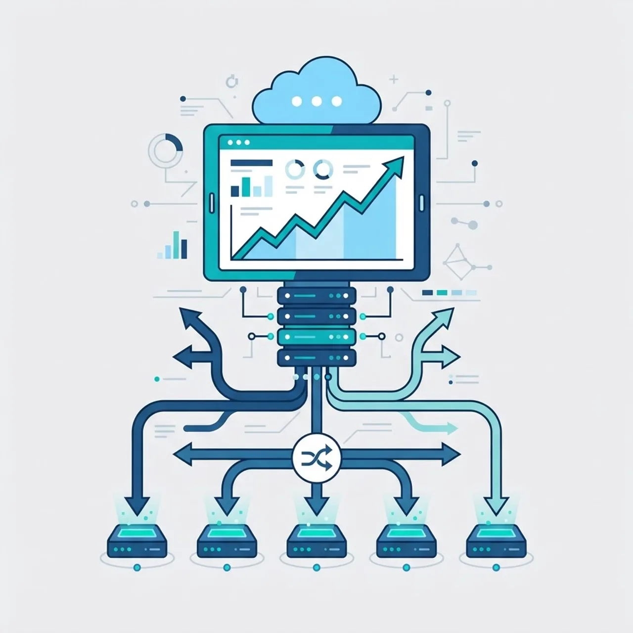 Custom web application scaling and analytics dashboard