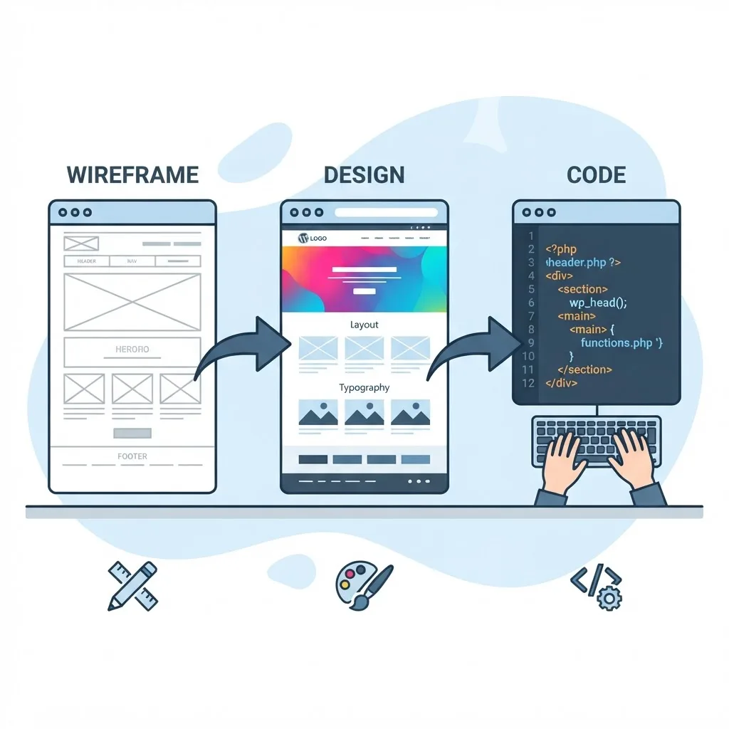 Custom WordPress theme development workflow