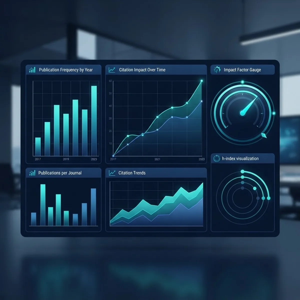 Data science publication metrics dashboard