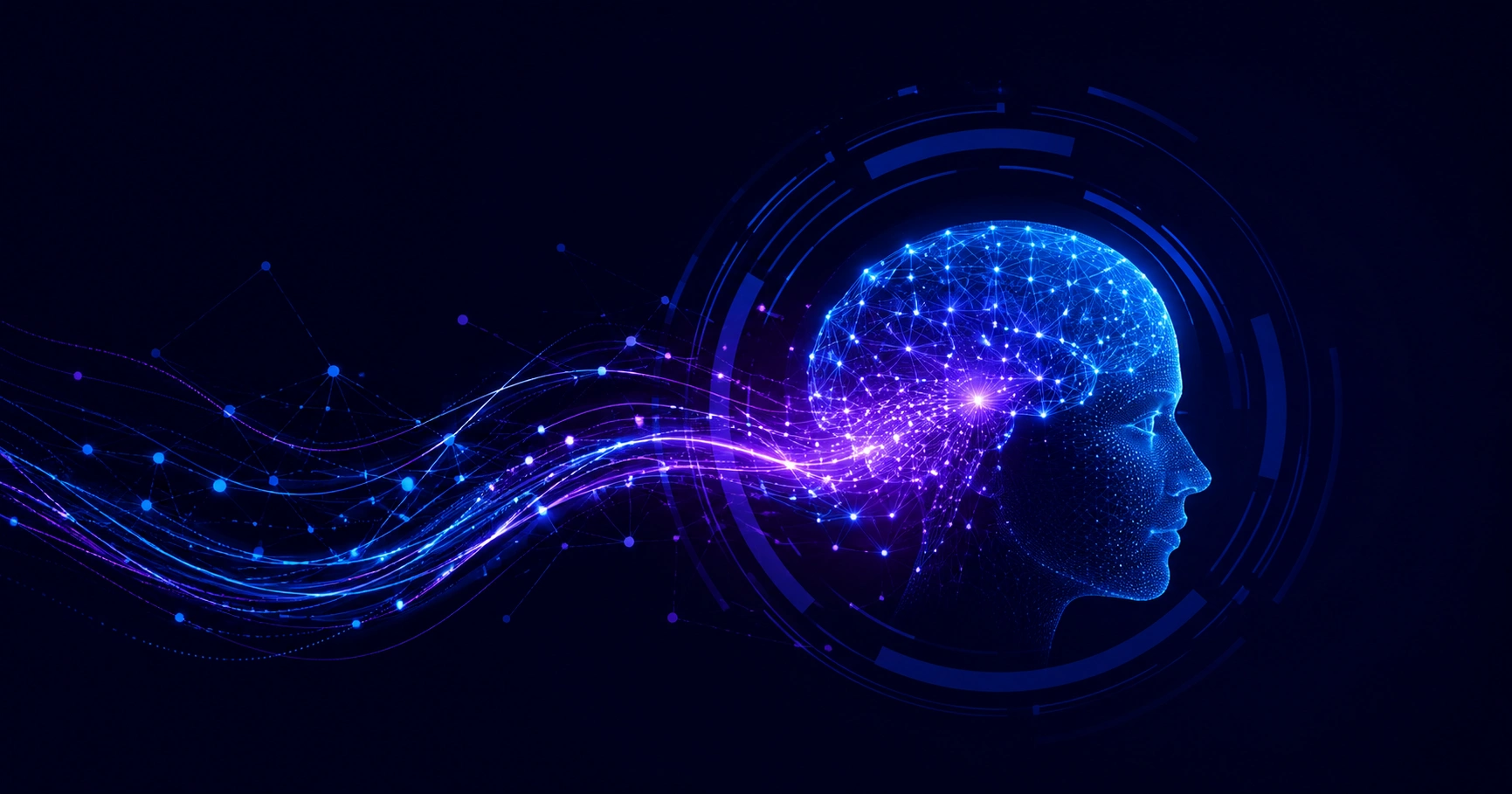 Deep intelligence neural brain concept illustration
