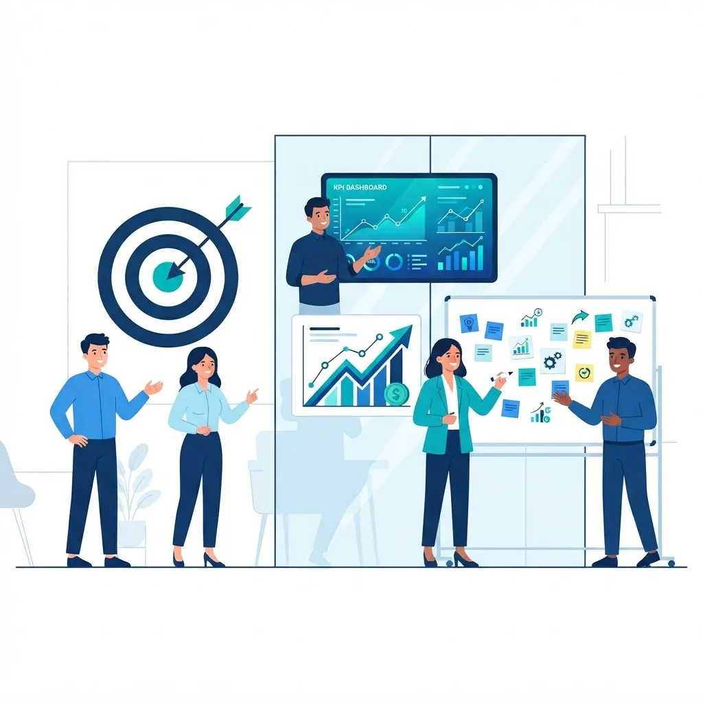 Business owner defining marketing goals on a checklist before hiring an agency