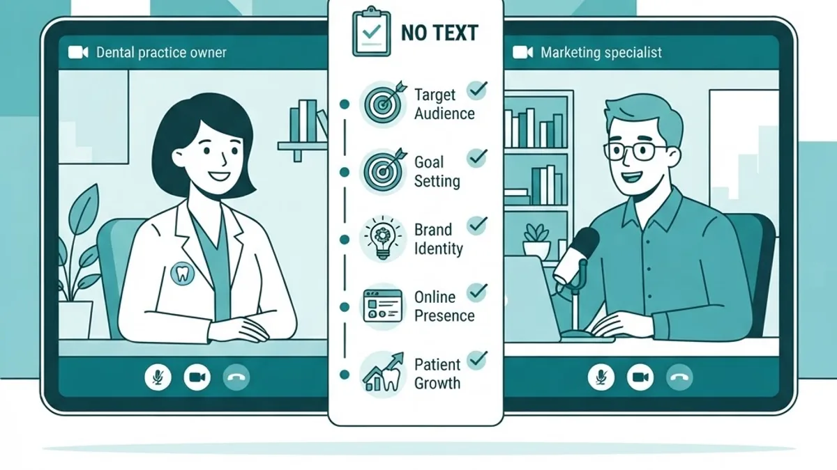 Dental practice owner interviewing a paid search specialist