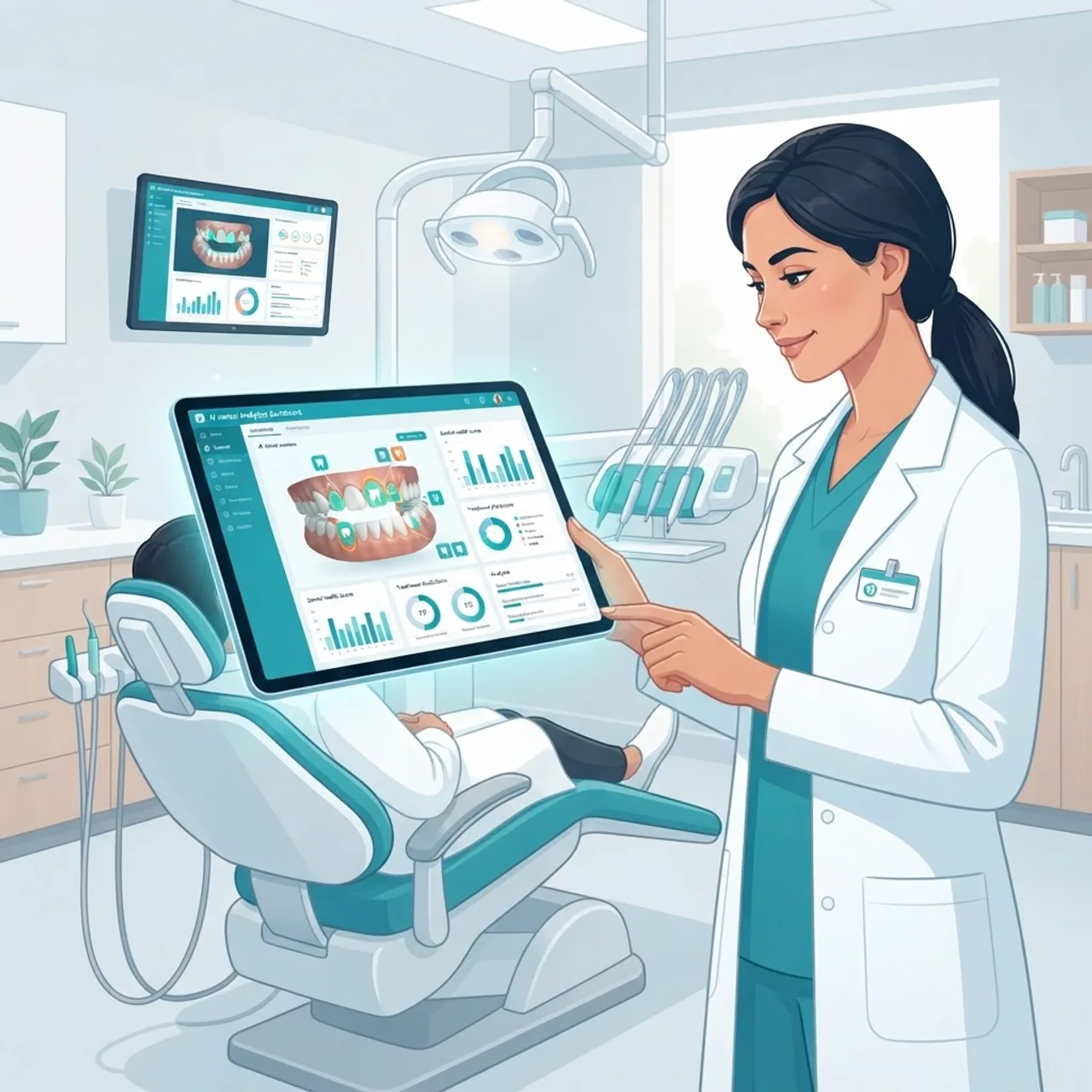 DentalX AI dentistry overview dashboard