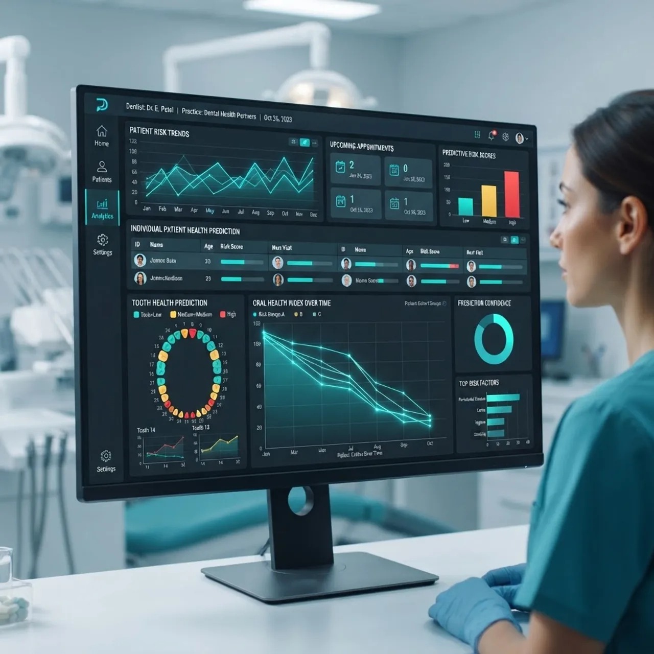 DentalX predictive dental analytics dashboard