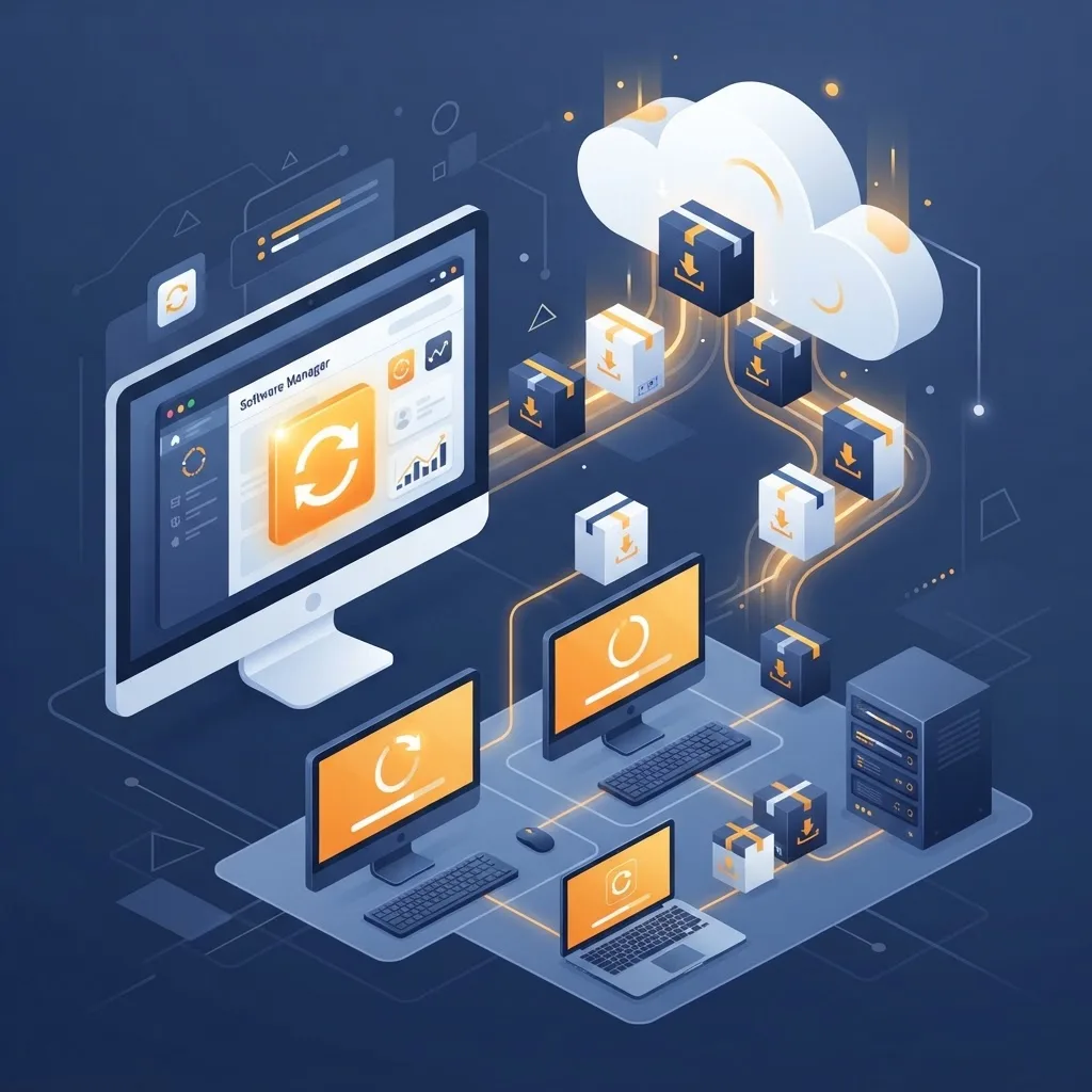 Desktop software deployment and automatic update distribution