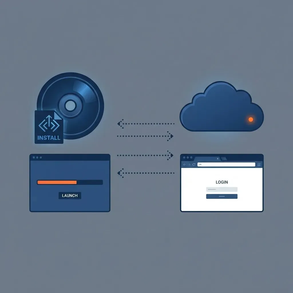 Desktop and web application comparison overview