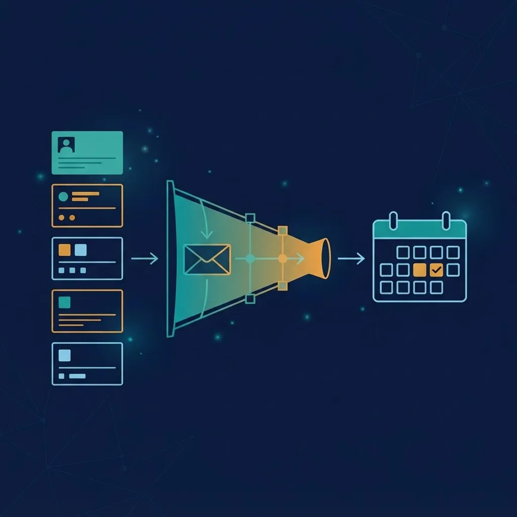 Advertiser outreach pipeline from prospect list to booked call