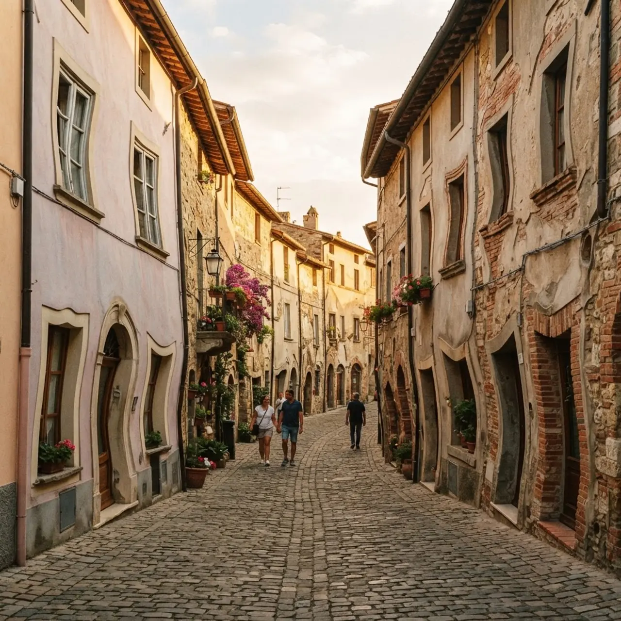 Distorted architecture in AI travel images