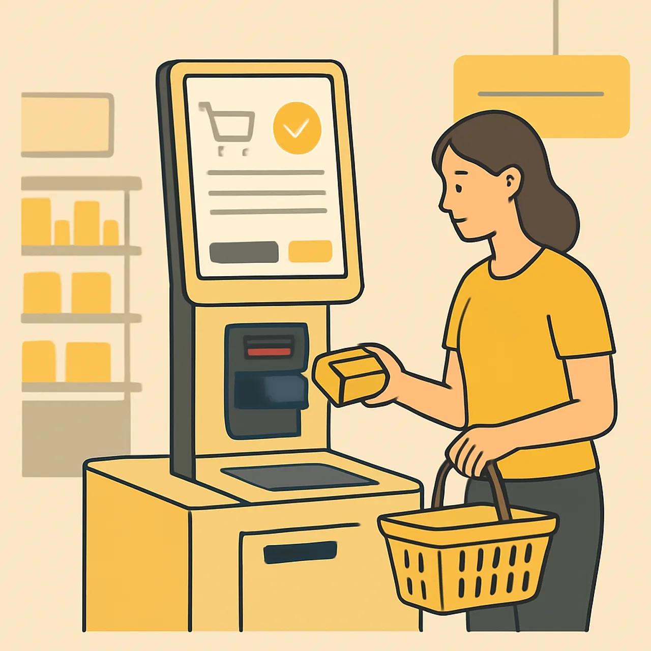 Self-checkout kiosk using AI computer vision
