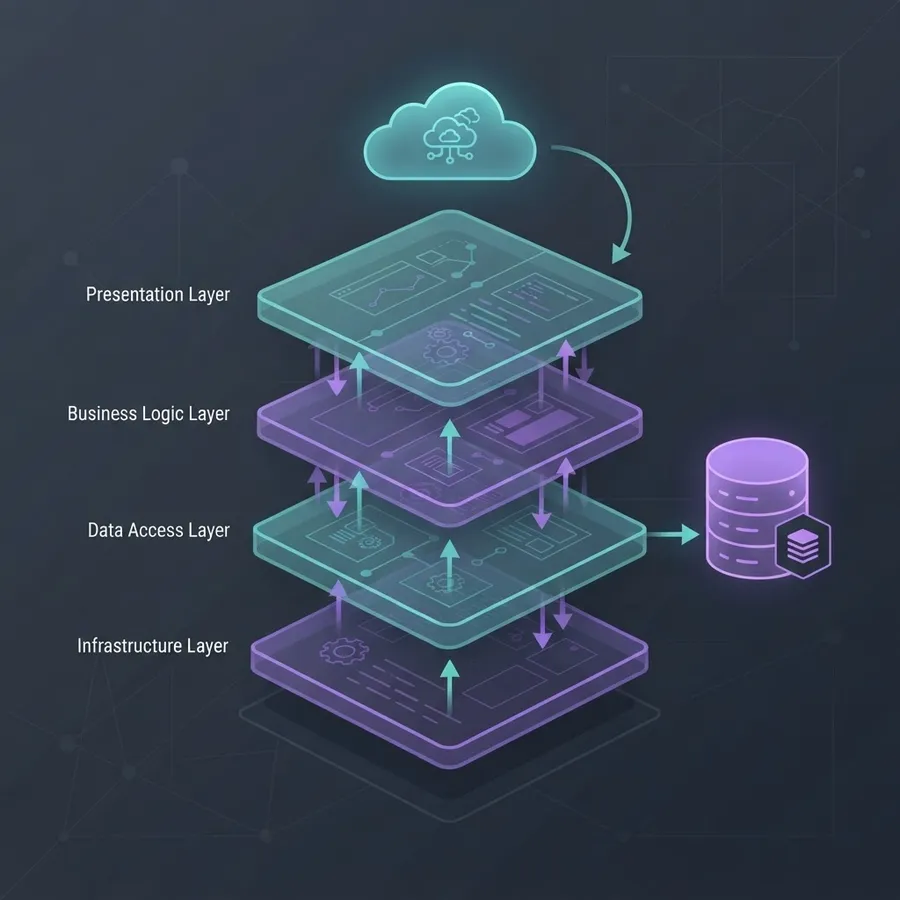 Layered architecture used in custom .NET applications