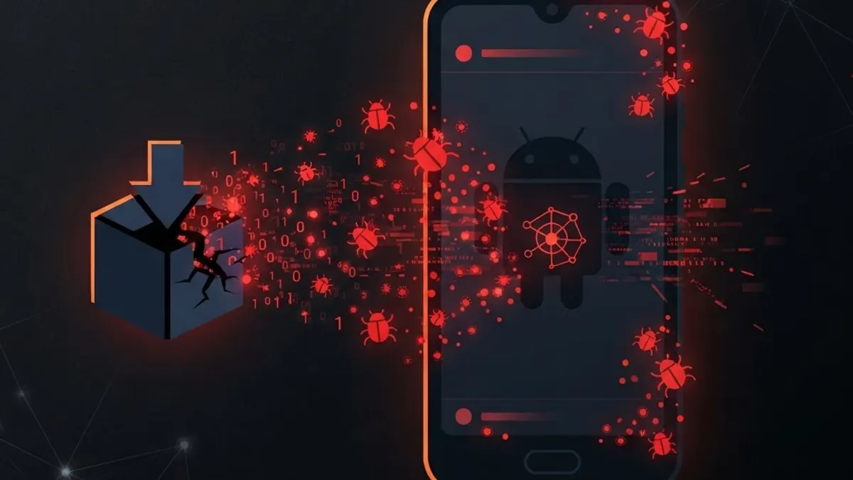 Malware spreading from a sideloaded Android package