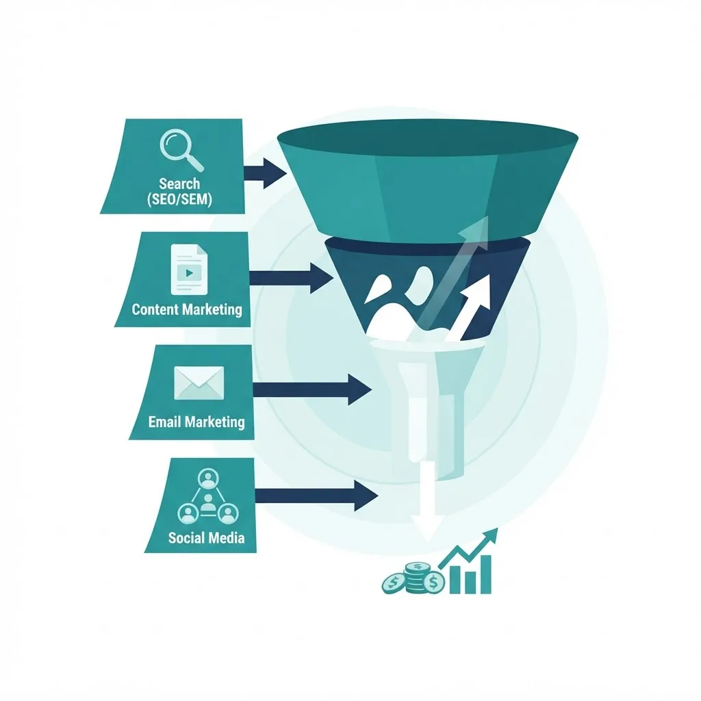 Digital marketing strategy framework diagram
