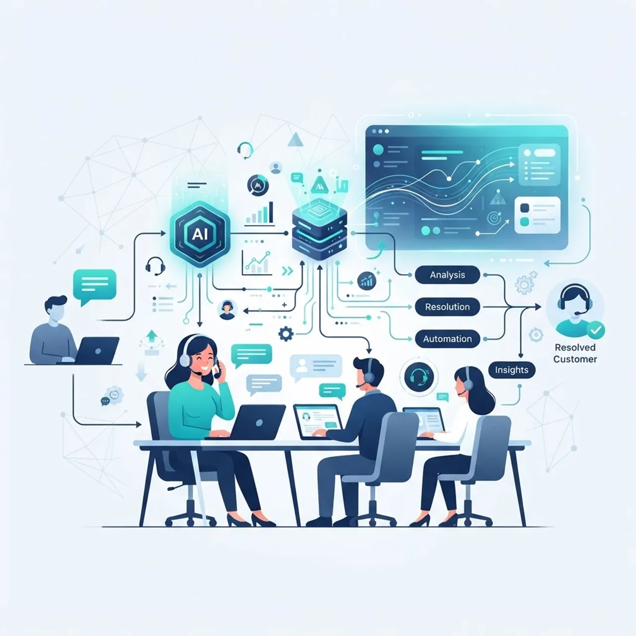 eClerx AI customer operations support