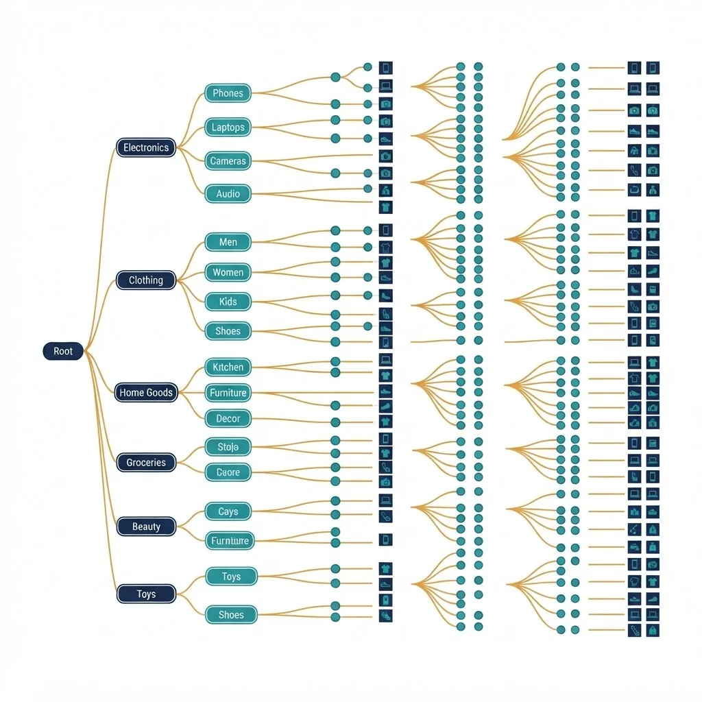 Ecommerce catalog taxonomy structure diagram