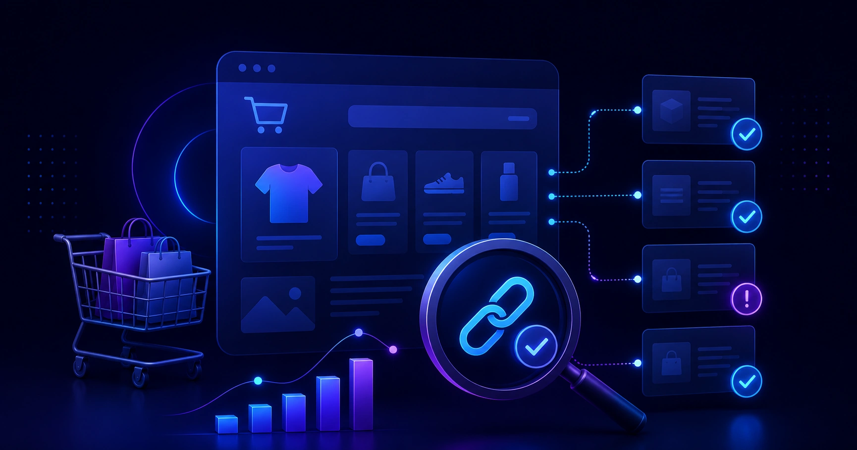 Monthly ecommerce SEO internal linking audit and monitoring dashboard